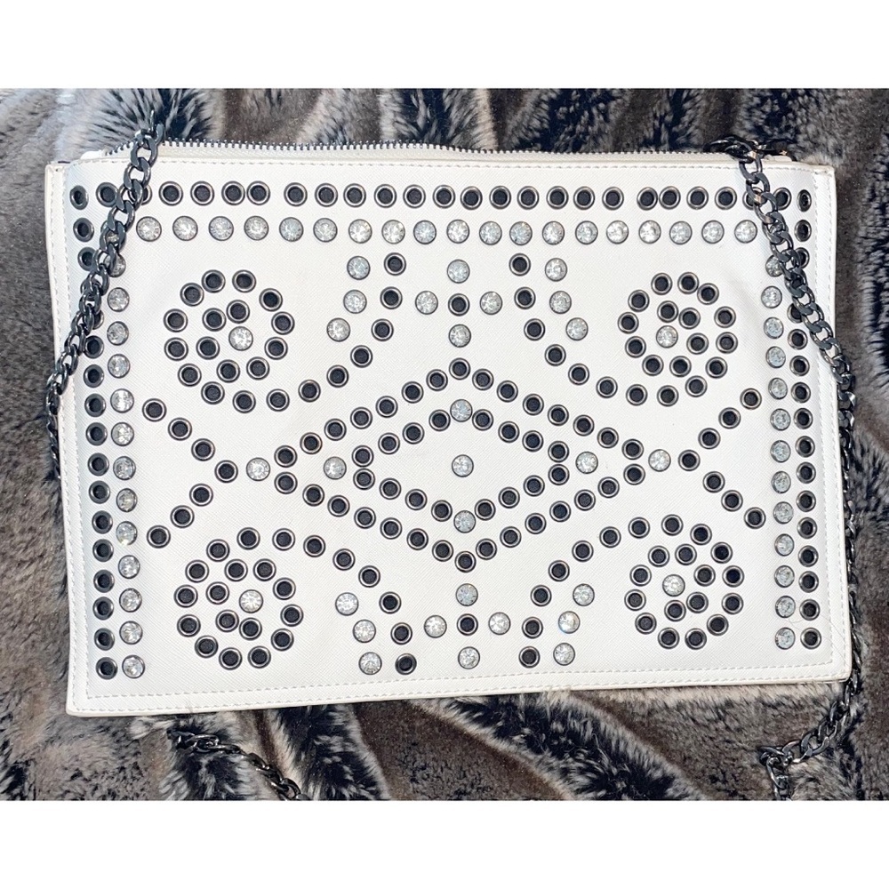 White rhinestone crossbody